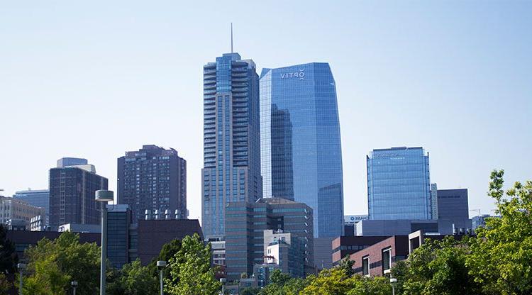 Decorative Image of Downtown 丹佛 from Auraria Campus